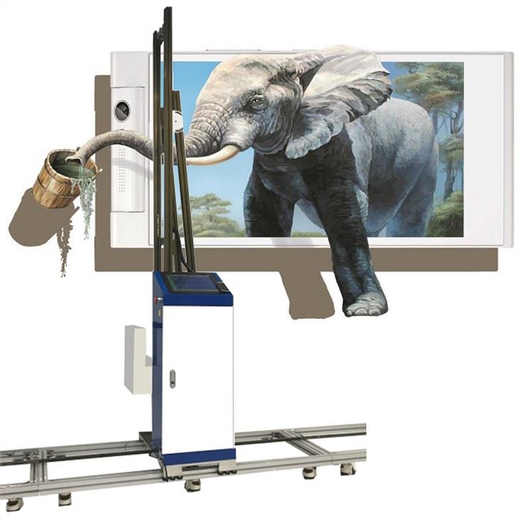 High Resolution vertical wall printing machine